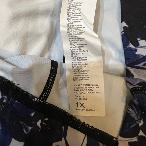 Fabletics Cashel Gloaming & Black Foldover PureLuxe Leggings Size 1X - Picture 5 of 6